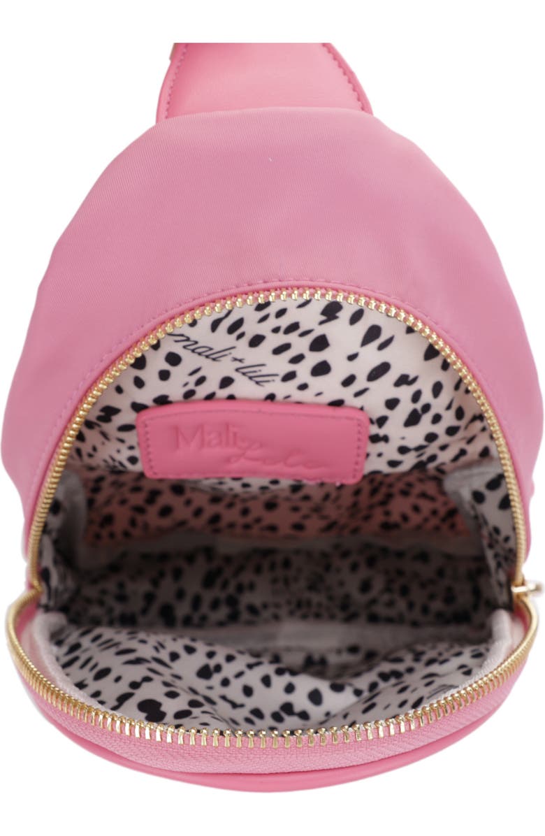 Mali + Lili Gwen Nylon & Vegan Leather Sling Bag, Alternate, color, Mauve