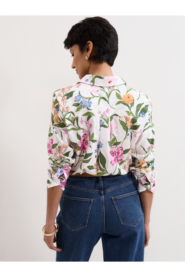 Long Sleeve Relaxed Fit Shirt, Alternate, color, Ivory Multi