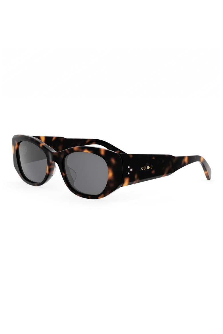 3 Dots 54mm Oval Sunglasses, Alternate, color, DARK HAVANA / SMOKE