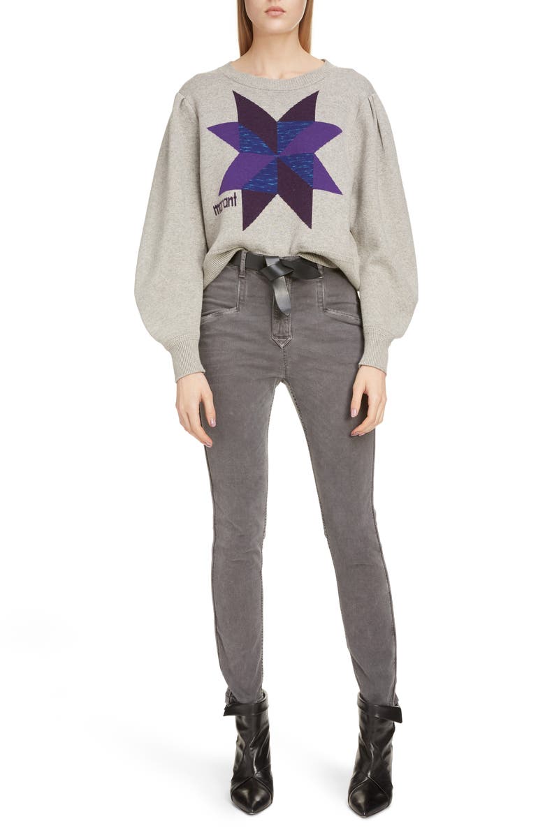 Isabel Marant Étoile Jamie High Waist Skinny Jeans, Alternate, color, 