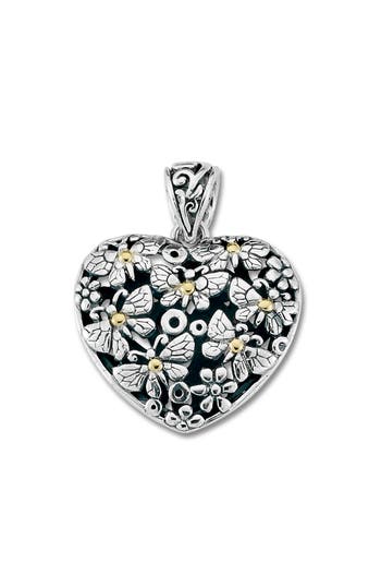Samuel B. Floral Heart Pendant In Multi