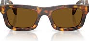 Prada 53mm Polarized Pillow Sunglasses