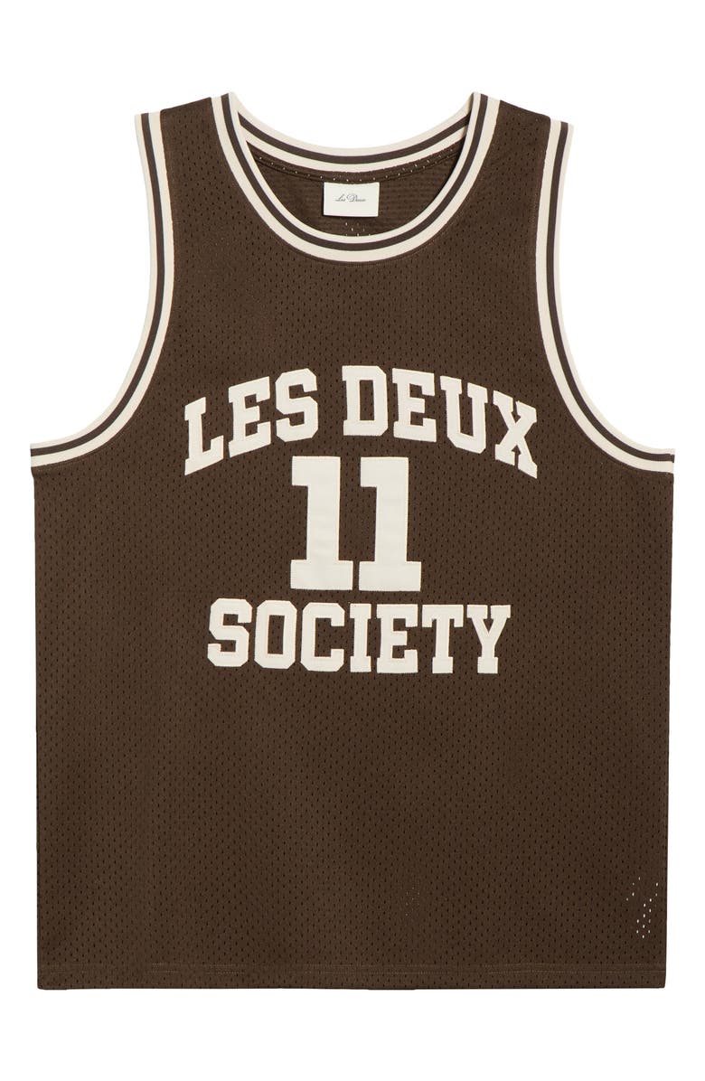 Les Deux Silas Mesh Tank, Alternate, color, Turkish Coffee Brown