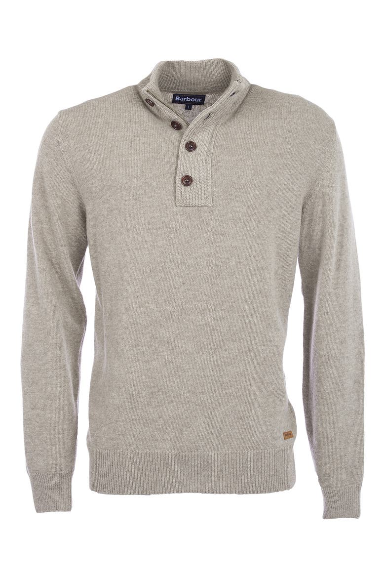 Patch Wool Quarter Zip Pullover, Alternate, color, STONE