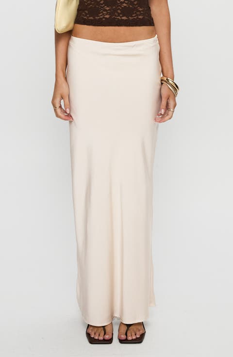 Haley Satin Maxi Skirt