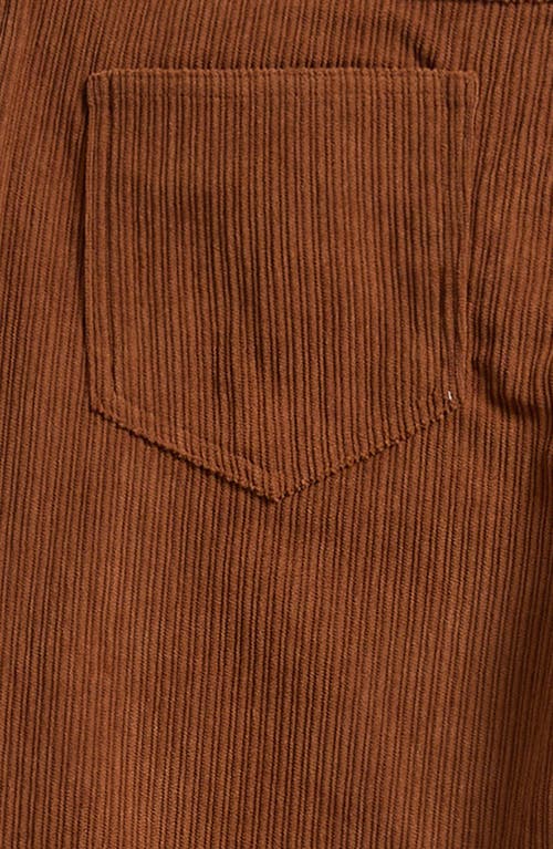 Tractr Kids' Wide Leg Corduroy Pants In Brown