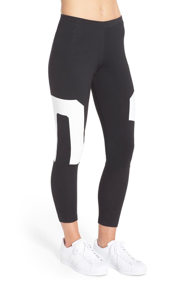 adidas Stretch Cotton Leggings, Alternate, color,