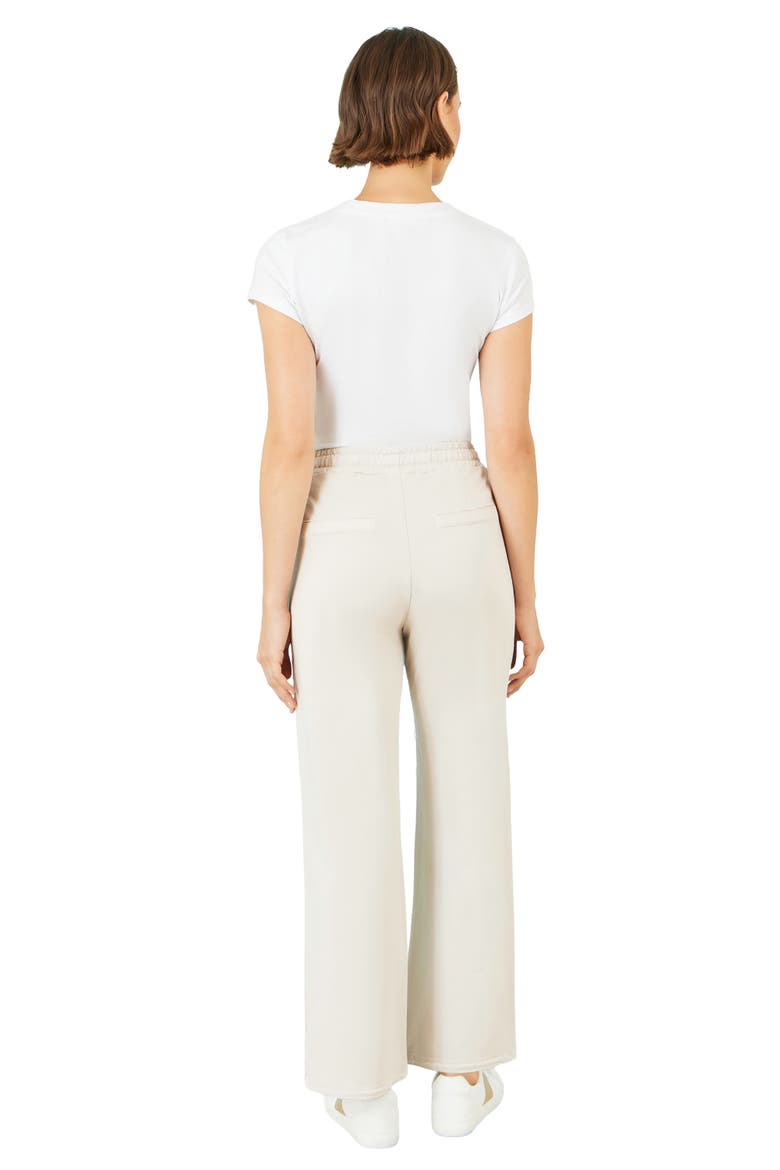 Relaxed Stretch Wide Leg Trousers, Alternate, color, Chalk