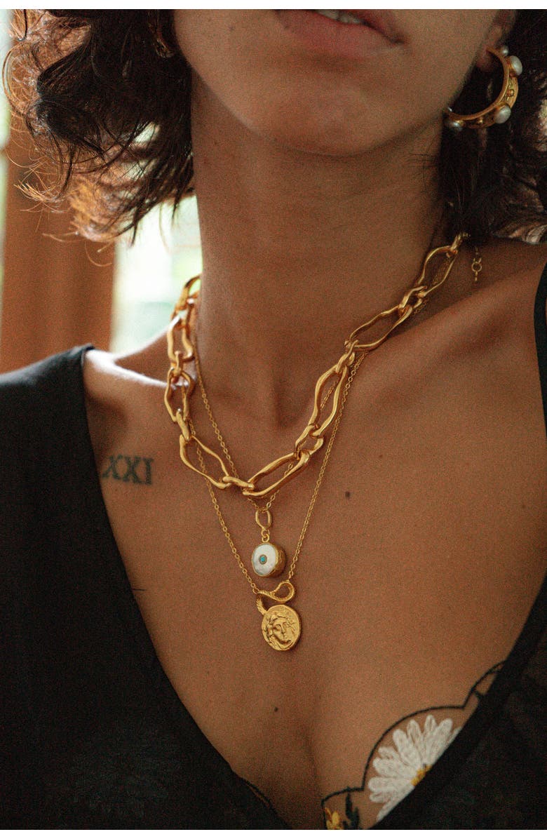 Ottoman Hands Etta Chain Necklace, Alternate, color, 