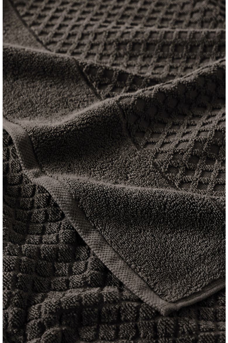 Diamond Waffle Texture 4-Pack Bath Towel Set, Alternate, color, MIDNIGHT
