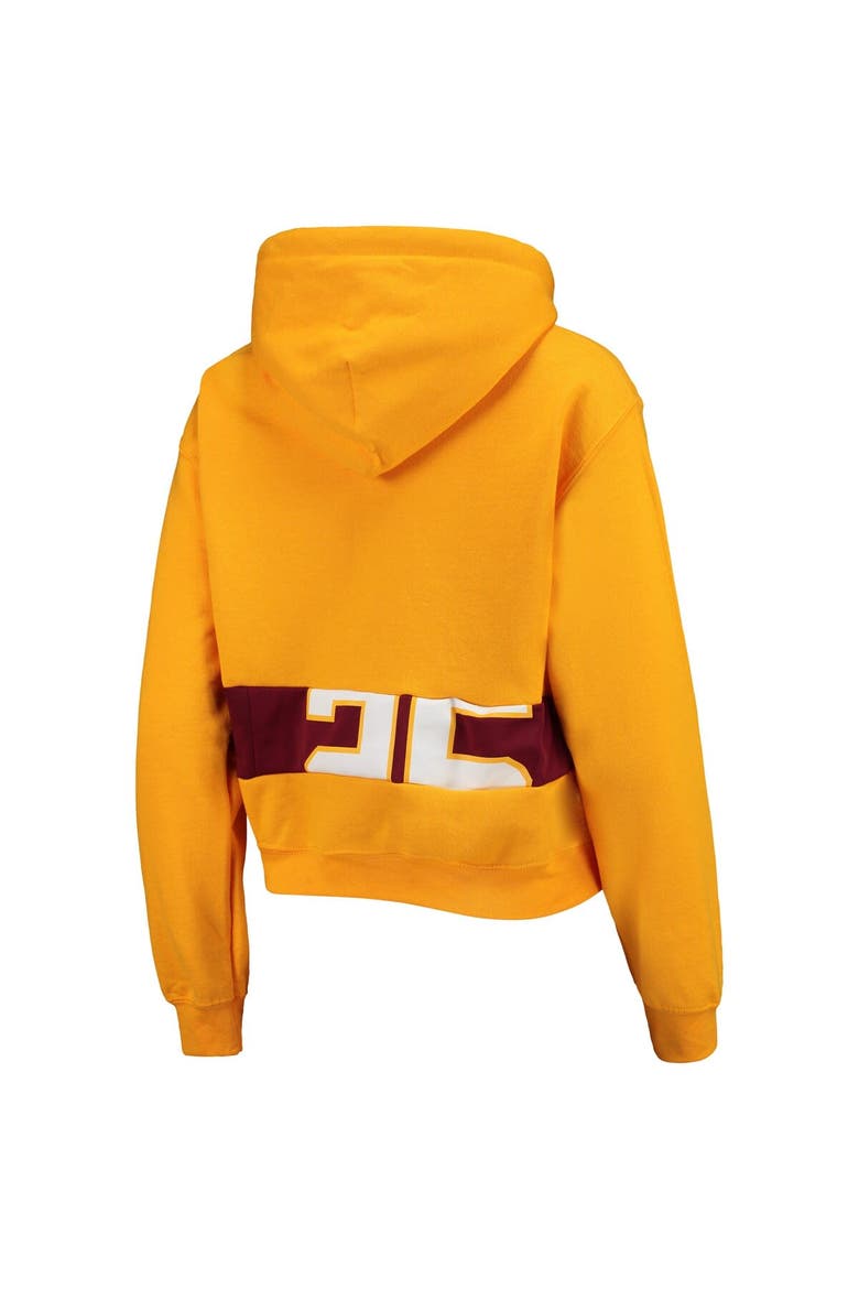 Women's Refried Apparel Gold Washington Commanders Cropped Pullover Hoodie, Alternate, color, Gold