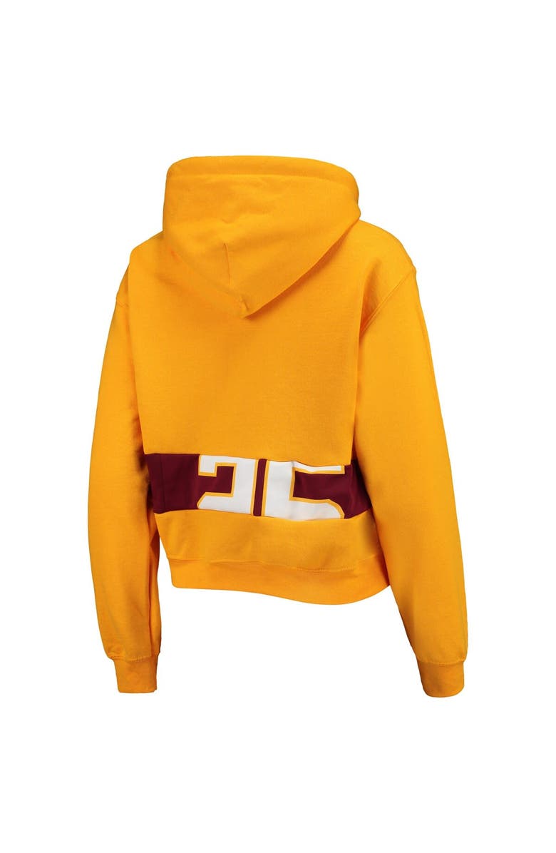 REFRIED APPAREL Women's Refried Apparel Gold Washington Commanders Cropped Pullover Hoodie, Alternate, color, Gold