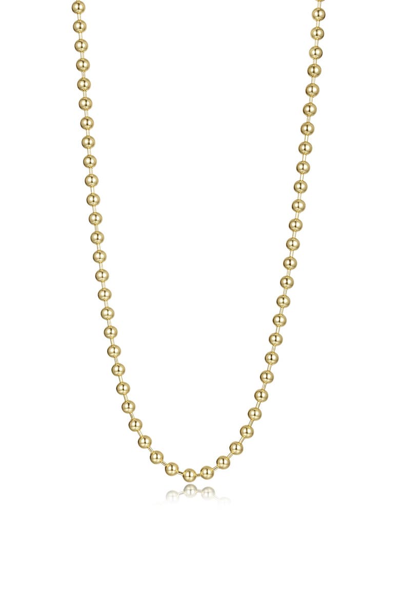 Small Mila Bead Chain Necklace, Main, color, GOLD