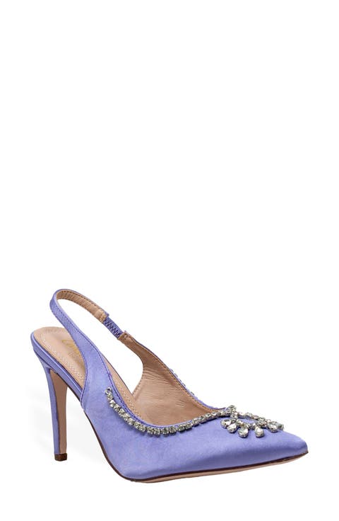 Halston Crystal Slingback Pump (Women)