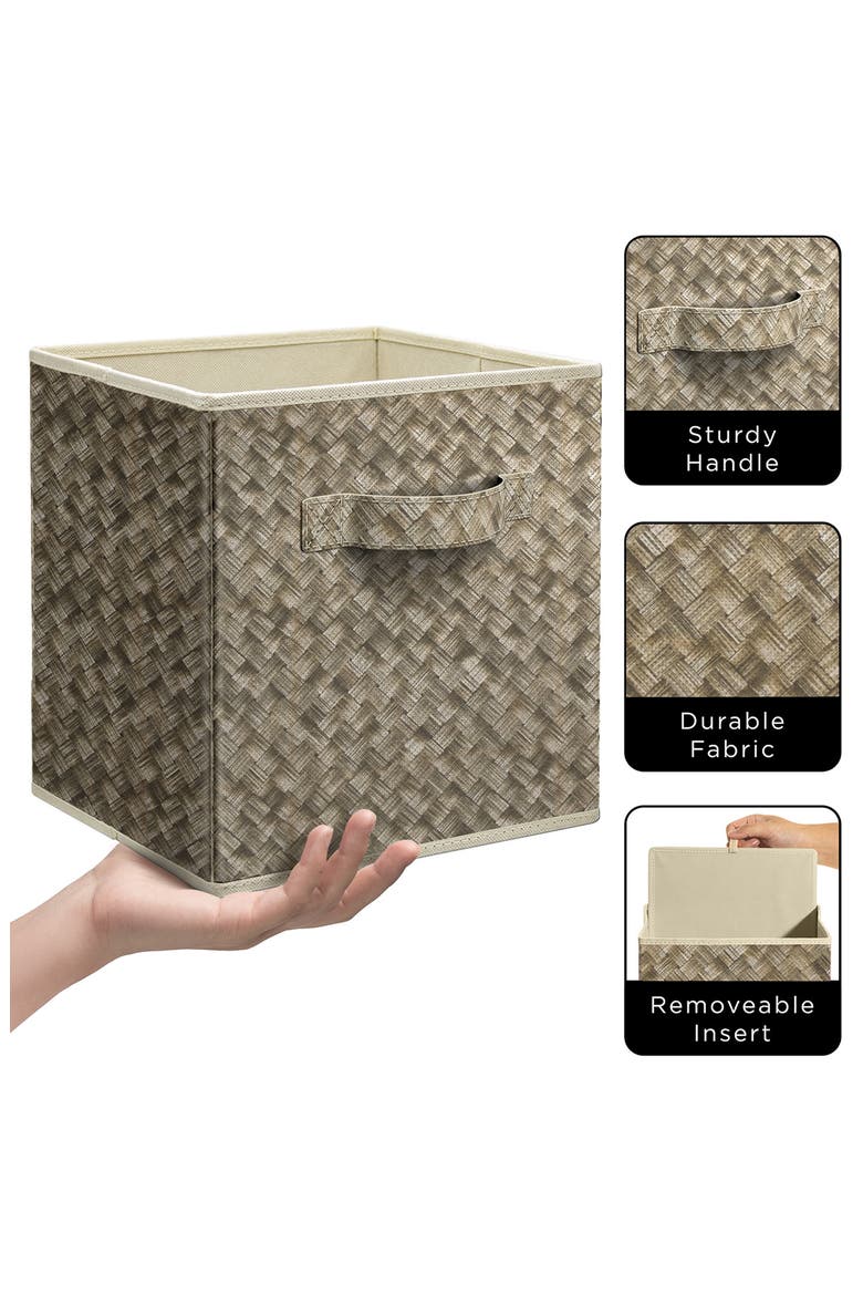 Storage Cube, Alternate, color, WOVEN BEIGE