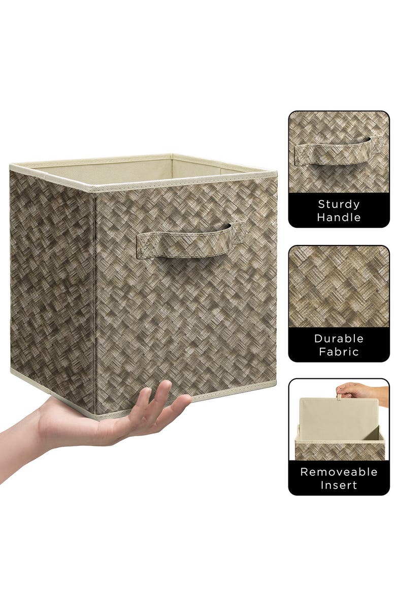 SORBUS Storage Cube, Alternate, color, Woven Beige
