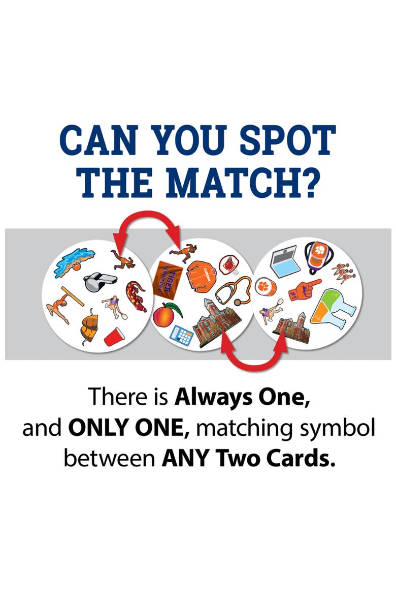 Clemson Tigers Spot It! Card Game, Alternate, color, Multicolor