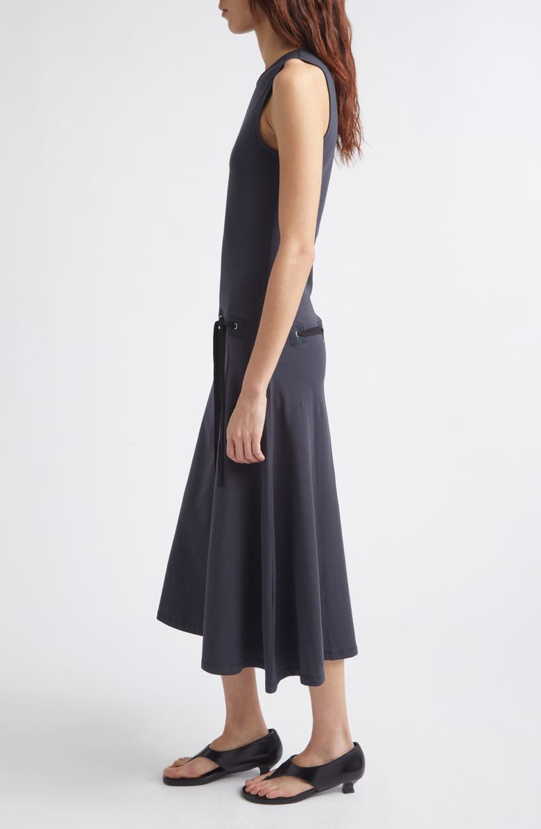 Paloma Wool Suni Drawstring Organic Cotton Knit Midi Dress, Alternate, color, 136 - Blue