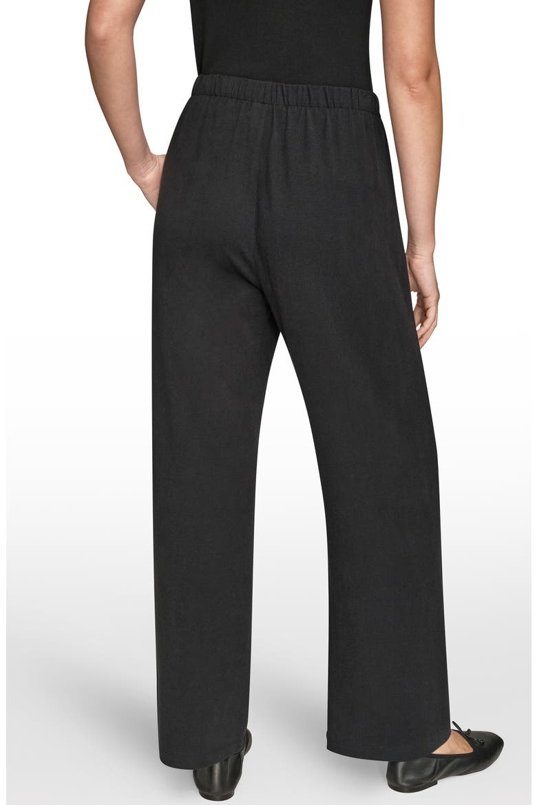 High Waist Wide Leg Pull-On Pants, Alternate, color, BLACK