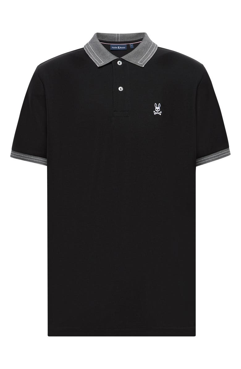 Psycho Bunny Murphy Pima Cotton Piqué Polo, Alternate, color, Black