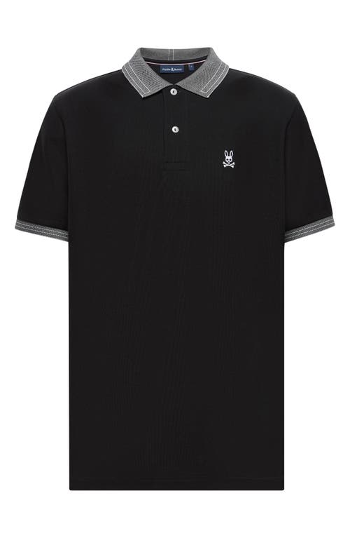 Psycho Bunny Murphy Pima Cotton Piqué Polo In Black