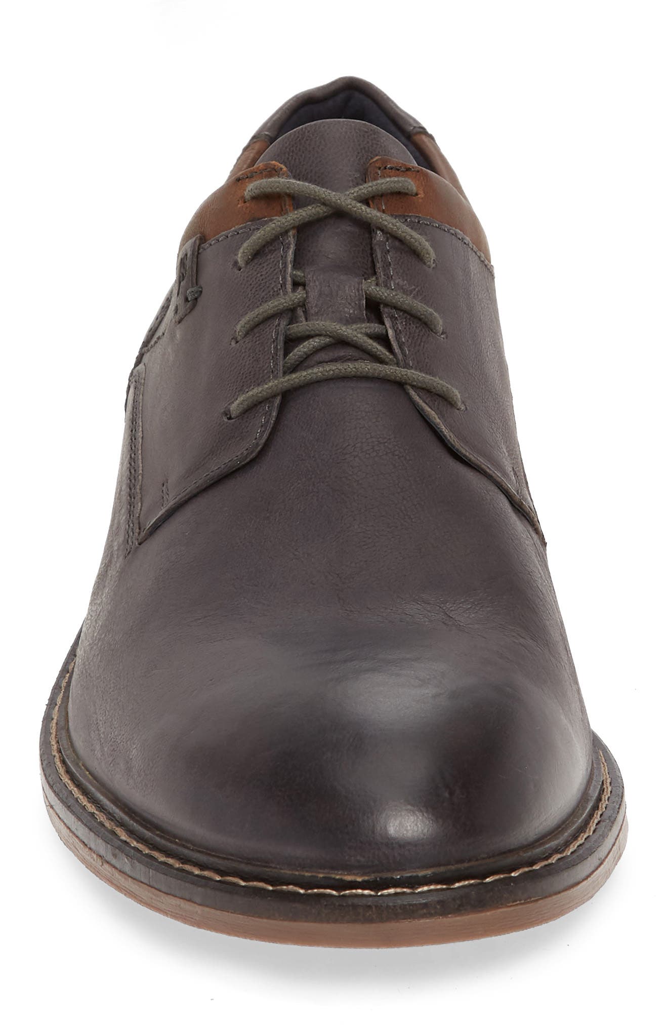 Earl Plain Toe Derby, Alternate, color, GRAPHITE LEATHER