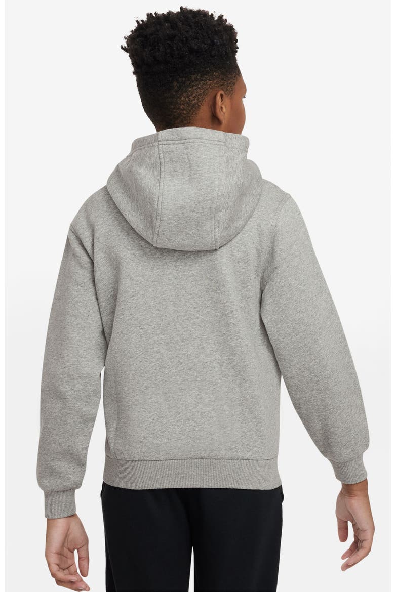 Kids' Sportswear Club Fleece Hoodie, Alternate, color, 063 D GR H/WHITE