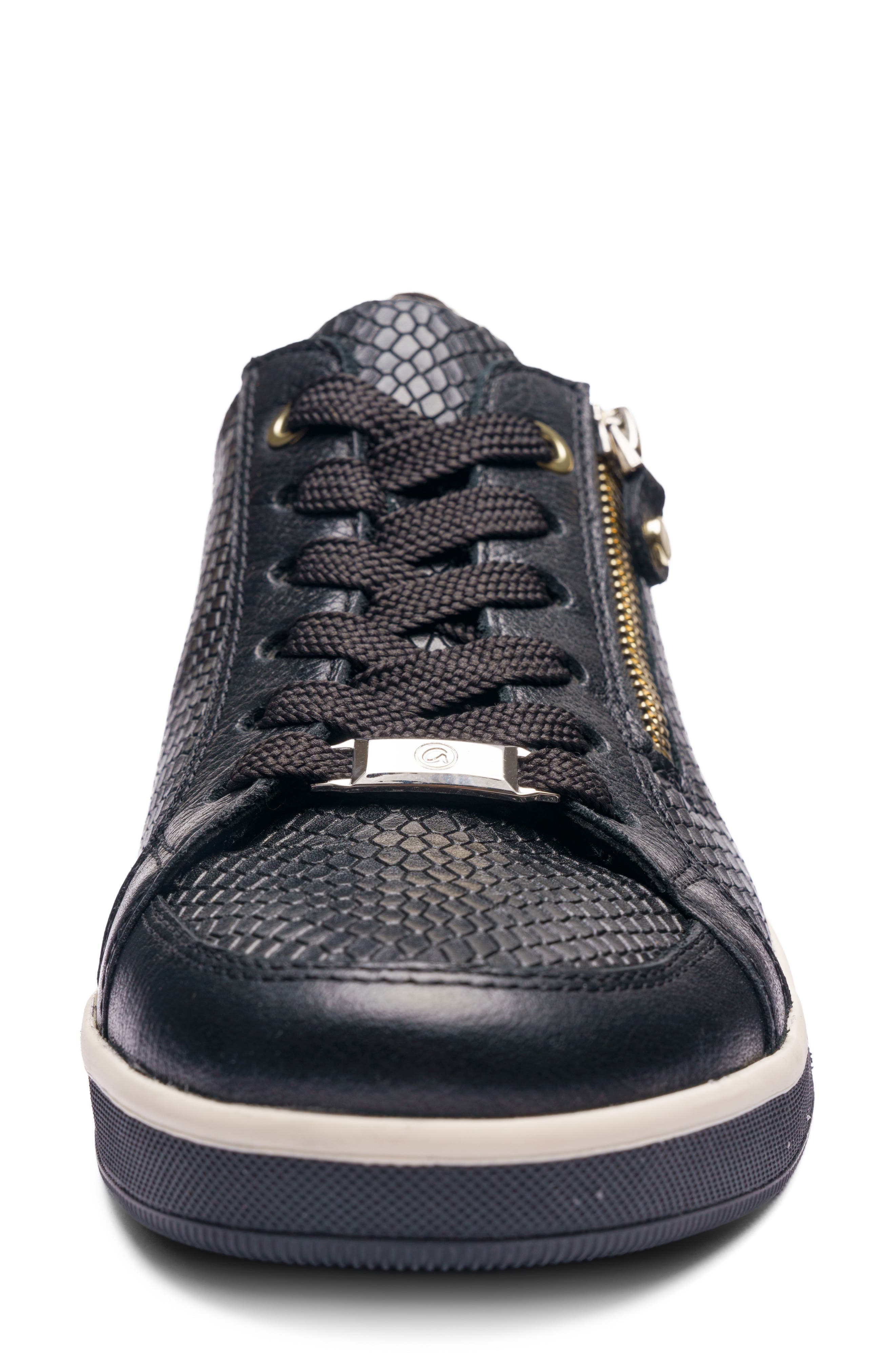 Rei Low Top Sneaker, Alternate, color, BLACK/ SILVER