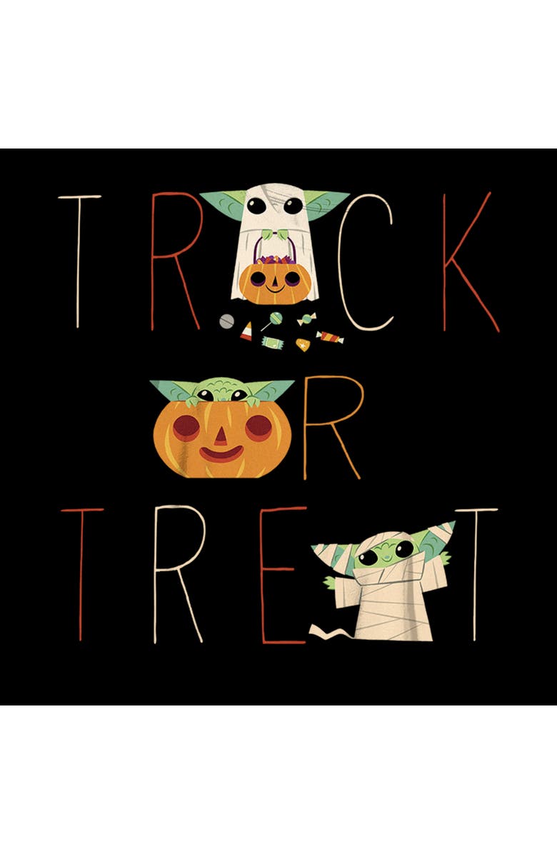 Star Wars: The Mandalorian Boy's Star Wars The Mandalorian Halloween Grogu Trick or Treat  Graphic T-Shirt, Alternate, color, Black