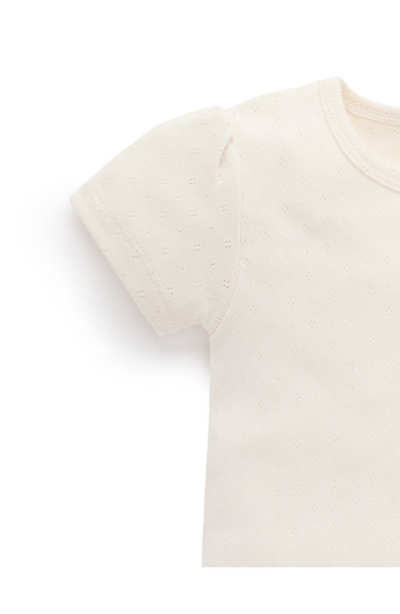 Purebaby Embroidered Pinnie & Tee Set, Alternate, color, Faded Denim