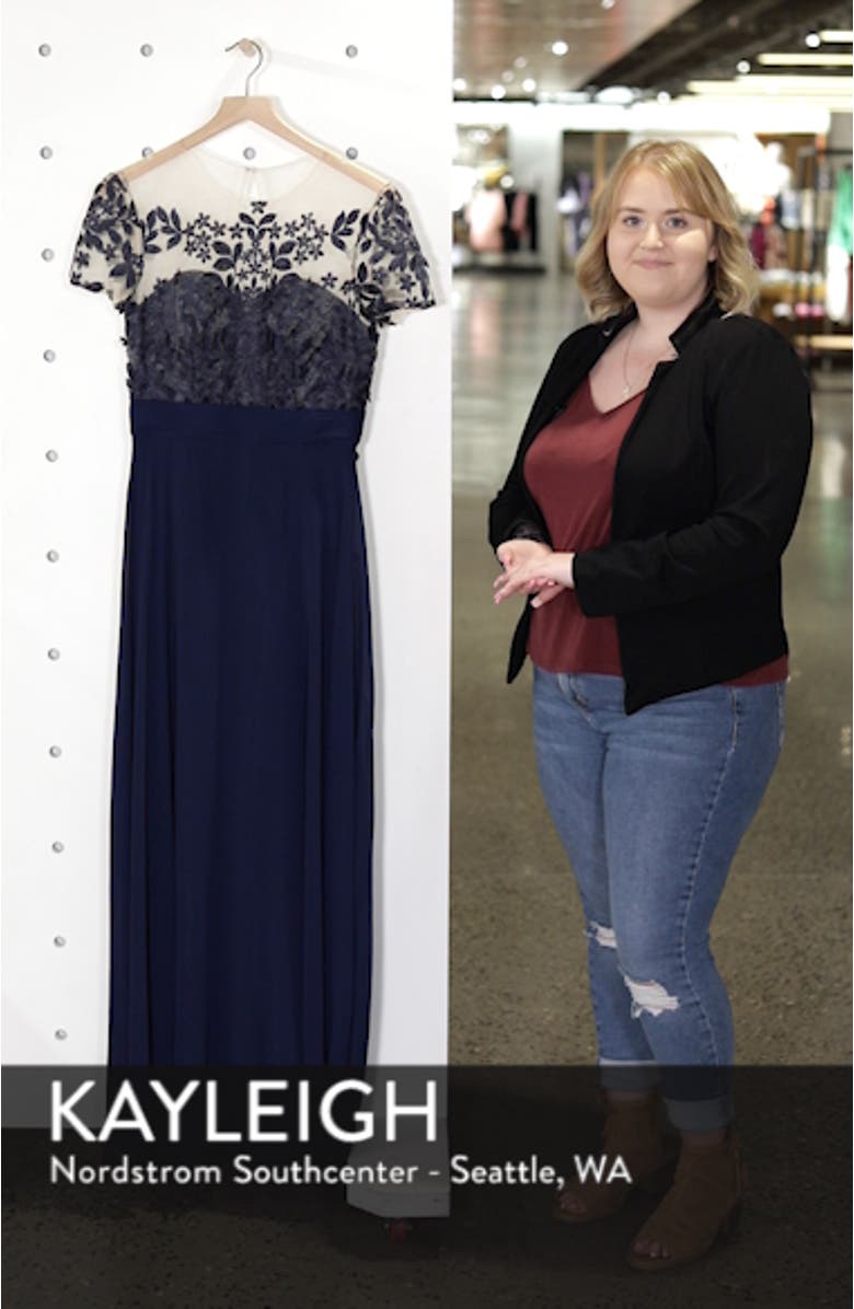 Embroidered A-Line Gown, sales video thumbnail