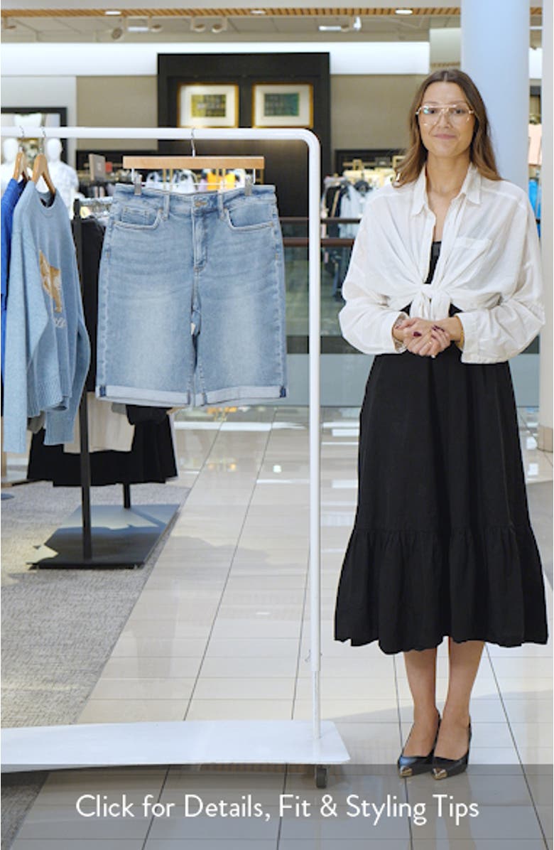 Briella Cuff Denim Shorts, sales video thumbnail