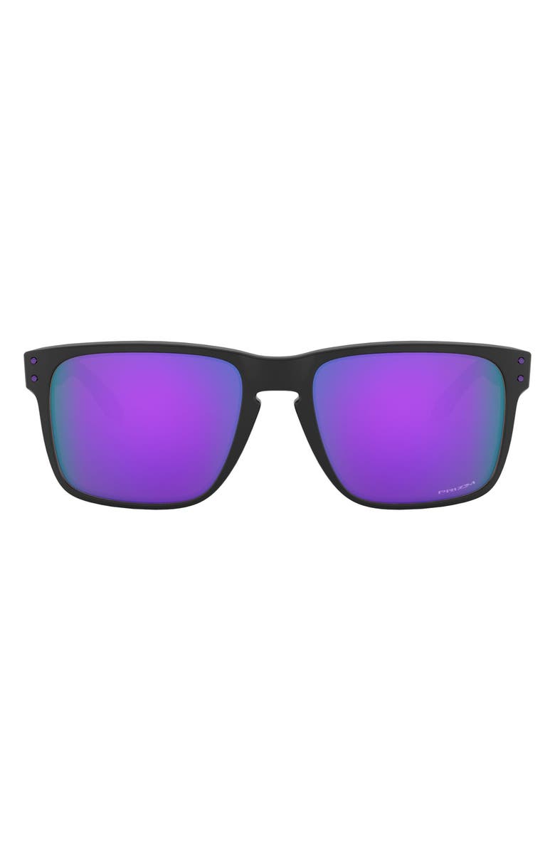 Oakley Holbrook XL 59mm Polarized Sunglasses, Main, color, Matte Black/ Prizm Violet