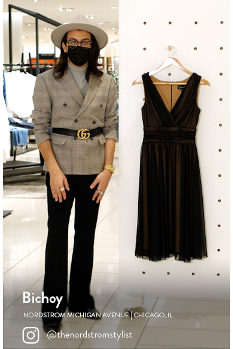 Chiffon Overlay Fit & Flare Dress video