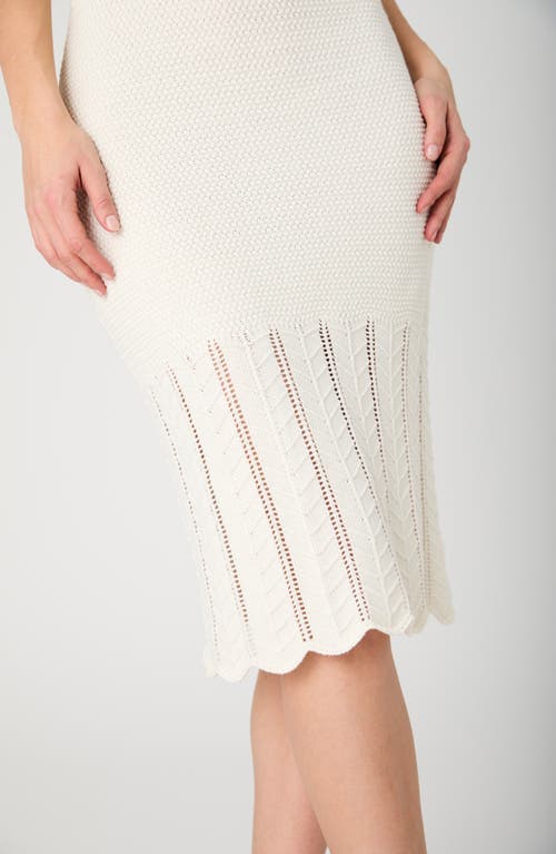 French Connection Nellis Knit Pencil Skirt In Classic Cream