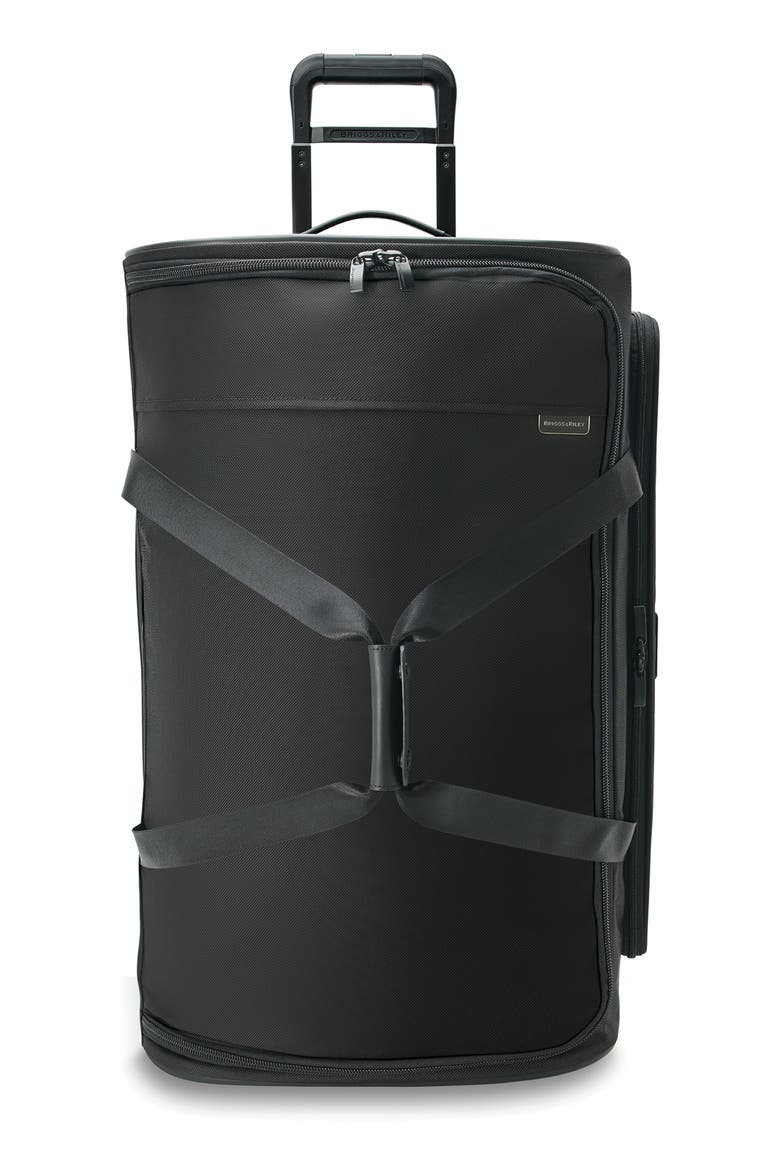 Baseline Large Two-Wheel Duffle Bag, Main, color, BLACK