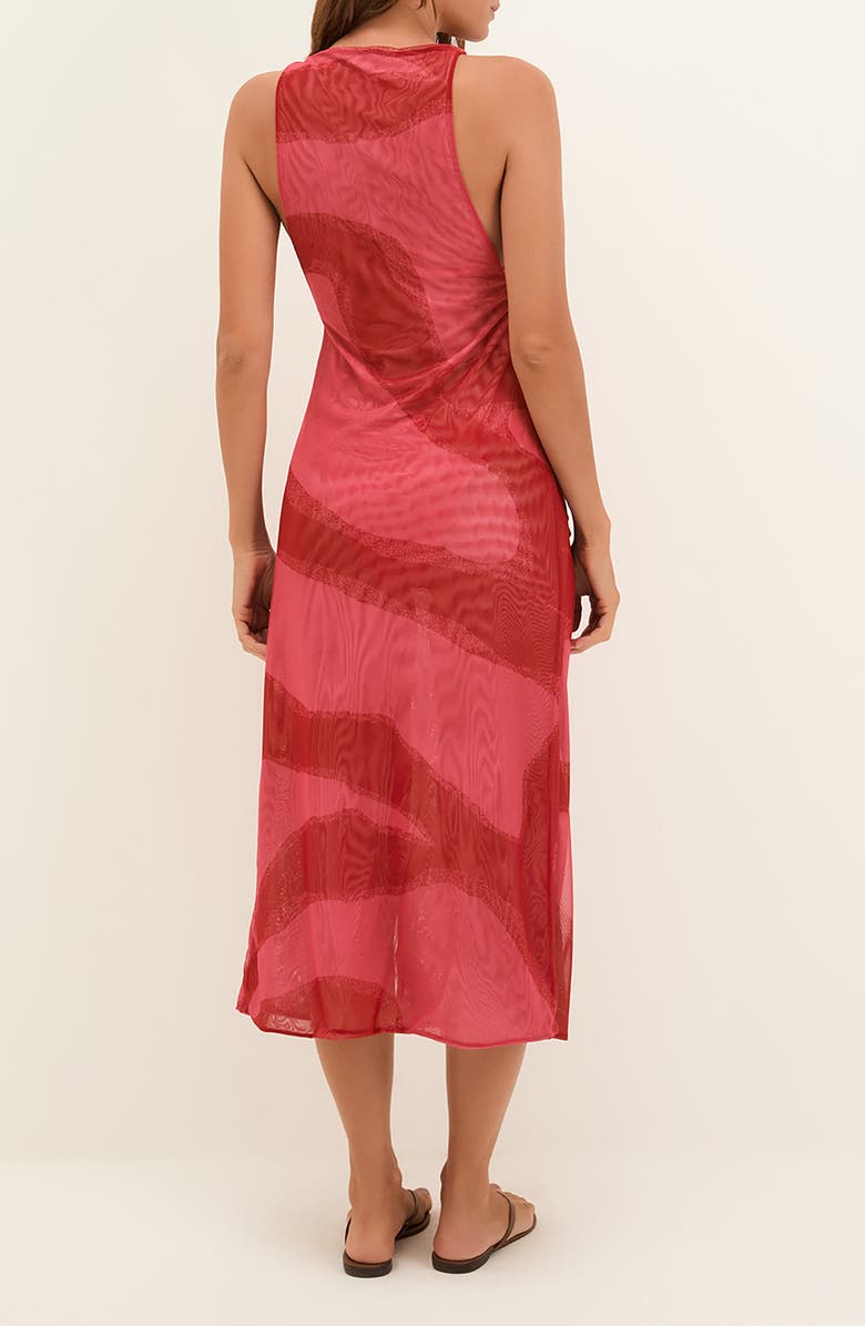 ViX Paula Hermanny Enigma Getty Stretch Mesh Cover-Up Dress, Alternate, color, Muted Pink