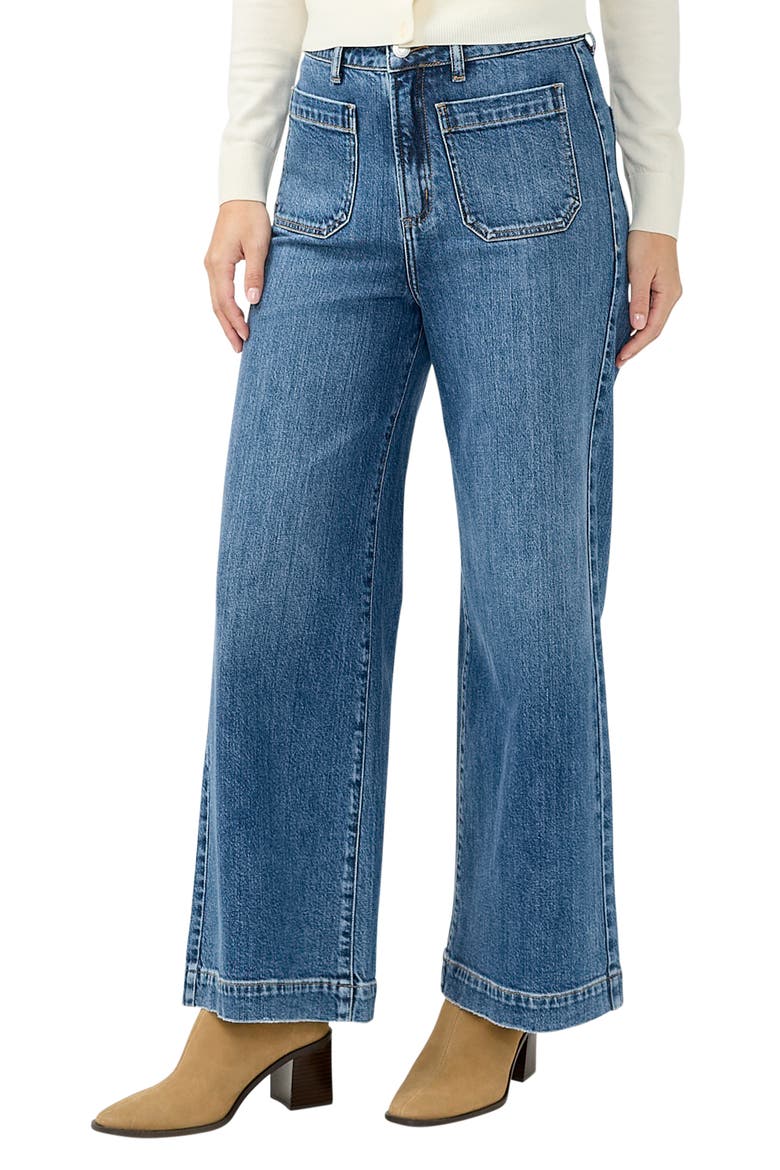 Ankle Wide Leg Jeans, Alternate, color, INDIGO