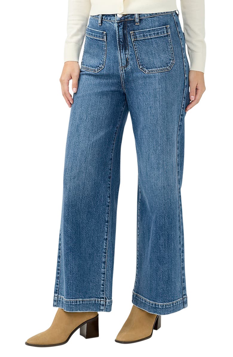 Silver Jeans Co. Ankle Wide Leg Jeans, Alternate, color, Indigo