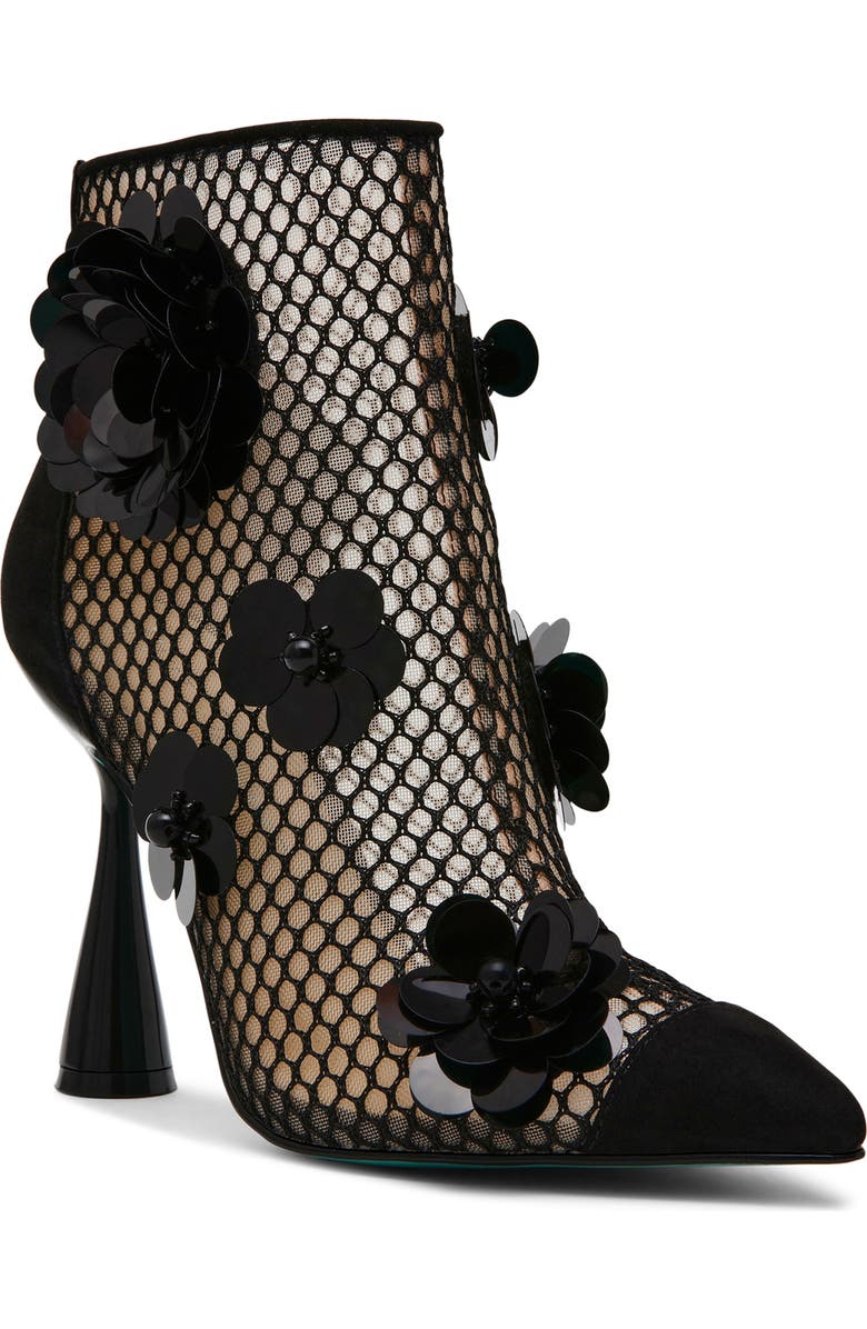 Betsey Johnson Navey Mesh Bootie, Main, color,