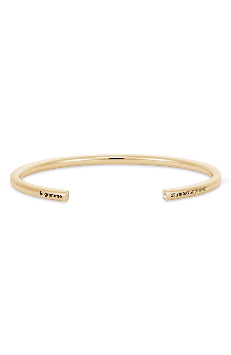 le gramme Men's 22G 18K Gold Bangle, Main, color, 
