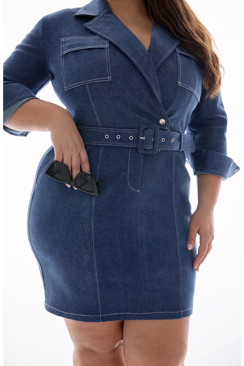 Gianna Dress, Alternate, color, Med Wash Denim