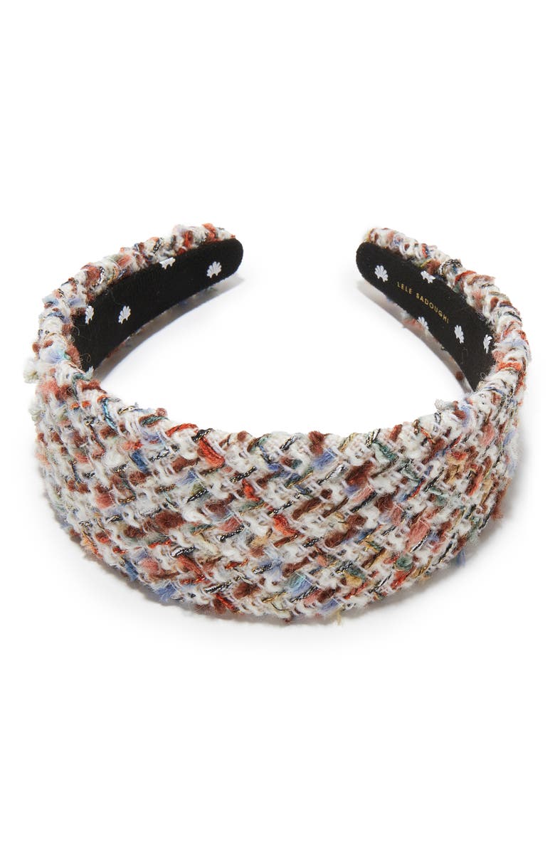 Lele Sadoughi Brigitte Tweed Headband, Alternate, color, Autumn Tweed