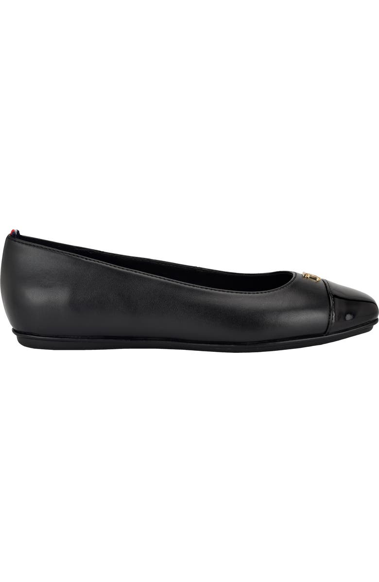Tommy Hilfiger Bekim Cap Toe Flat, Alternate, color, Black