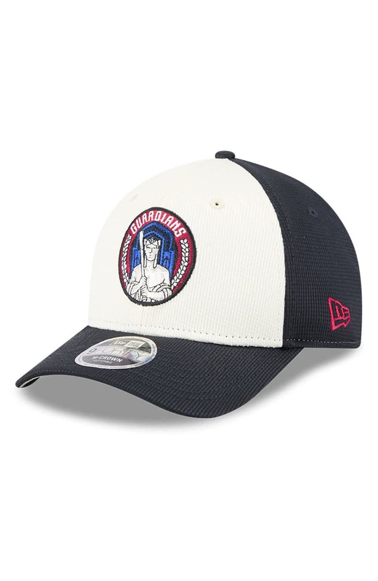 New Era Men's New Era Navy/White Cleveland Guardians City Connect Batting Practice 9FORTY M-Crown Adjustable Hat, Main, color, 
