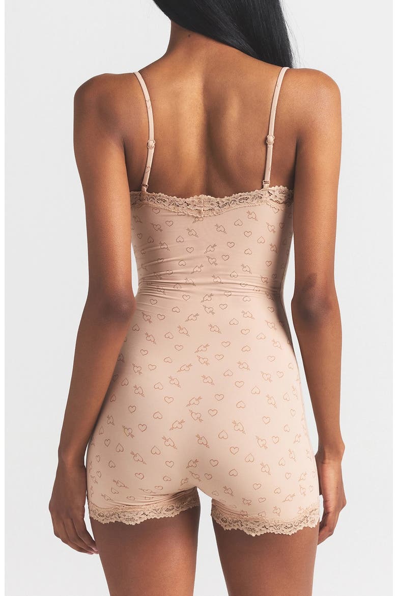 Lace Trim Romper, Alternate, color, MICA SKETCHED HEARTS