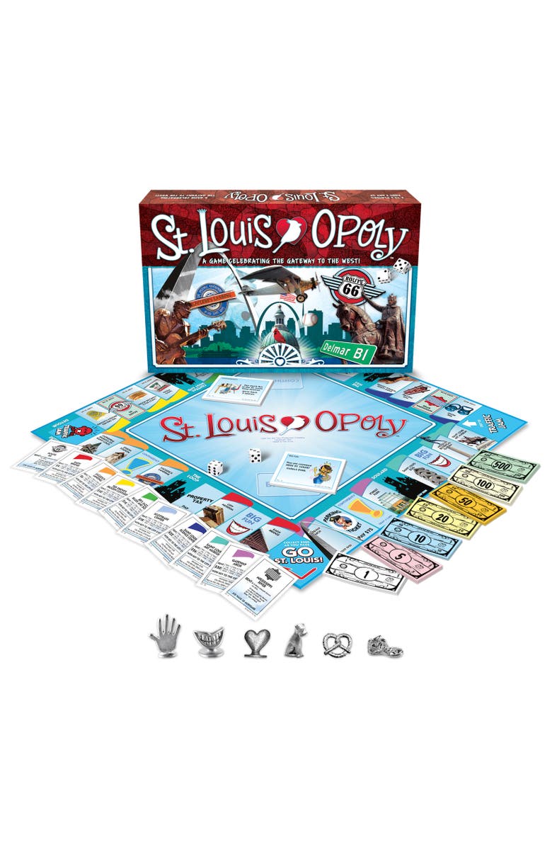 Late for the Sky St. Louisopoly Monopoly Board Game, Main, color, Multicolored