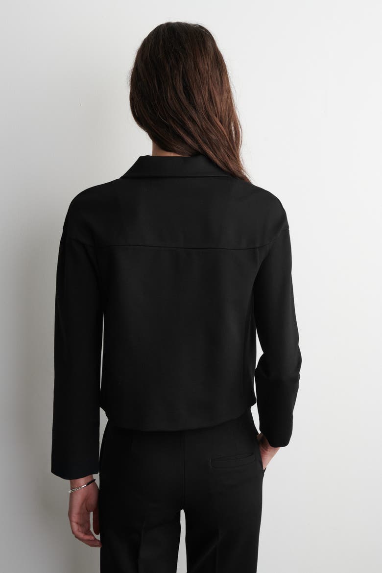 Boxy Jersey Jacket, Alternate, color, BLACK