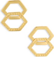 Karine Sultan Geometric Link Drop Earrings
