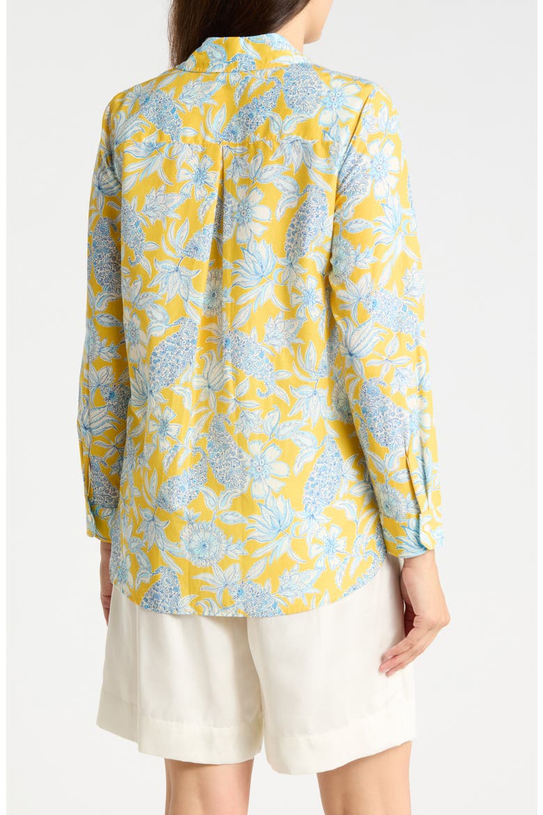 Britt Button Front Shirt, Alternate, color, YELLOW/ BLUE/ OFF WHITE